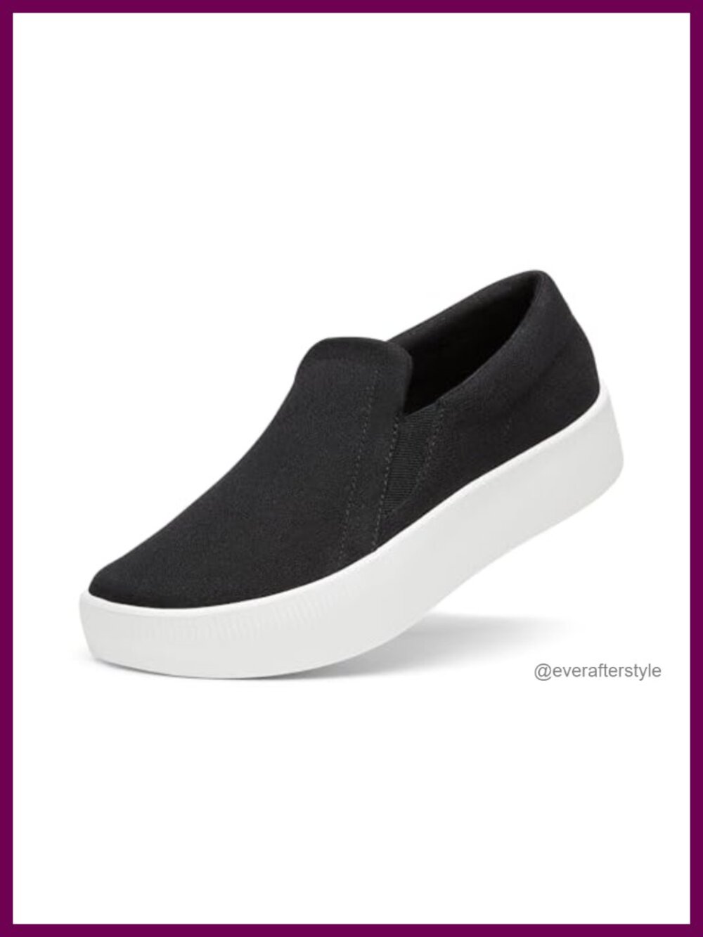 Slip-On Platform Sneaker Organic Cotton Canvas Wool Lined Insole Washable